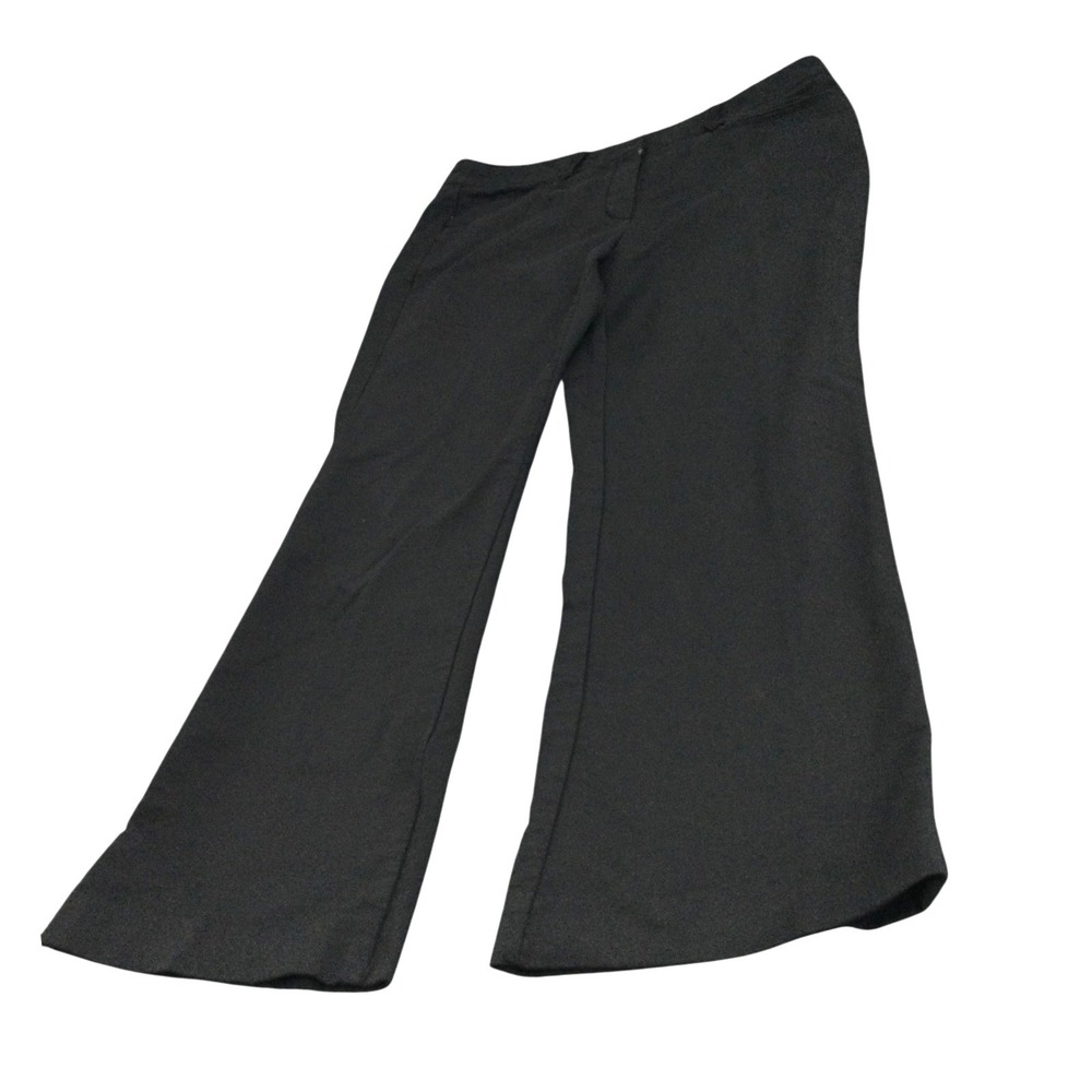 B-Street Basic House Black Flare Leg Trousers Pants Size 30‎ BK Stretch Workwear